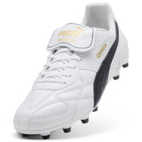 Puma King Top FG/AG Soccer Cleats - Puma White / Puma Black