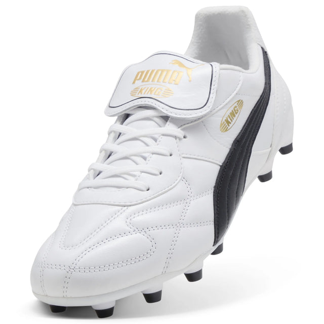 Puma King Top FG/AG Soccer Cleats - Puma White / Puma Black