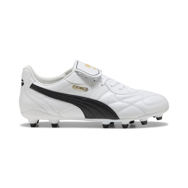 Puma King Top FG/AG Soccer Cleats - Puma White / Puma Black