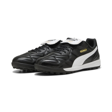 Puma King Top TT Turf Soccer Cleats - Puma Black / Puma White