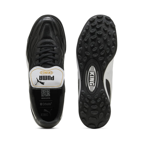 Puma King Top TT Turf Soccer Cleats - Puma Black / Puma White