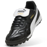Puma King Top TT Turf Soccer Cleats - Puma Black / Puma White