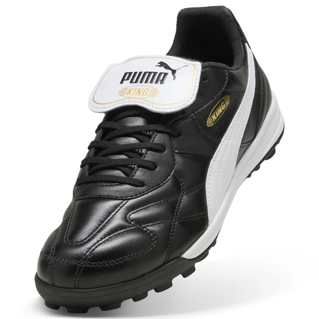 Puma King Top TT Turf Soccer Cleats - Puma Black / Puma White