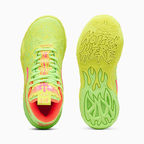 PUMA x LAMELO BALL MB.04 Gem souliers de basketball enfants - Yellow Alert / Green Glare / Pink Alert