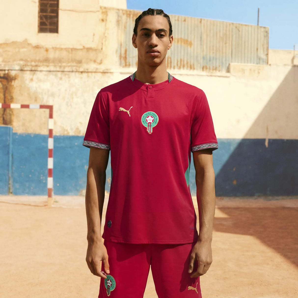 Puma Morocco Authentic Jersey Home 2026 - Fast Red / Victory Gold