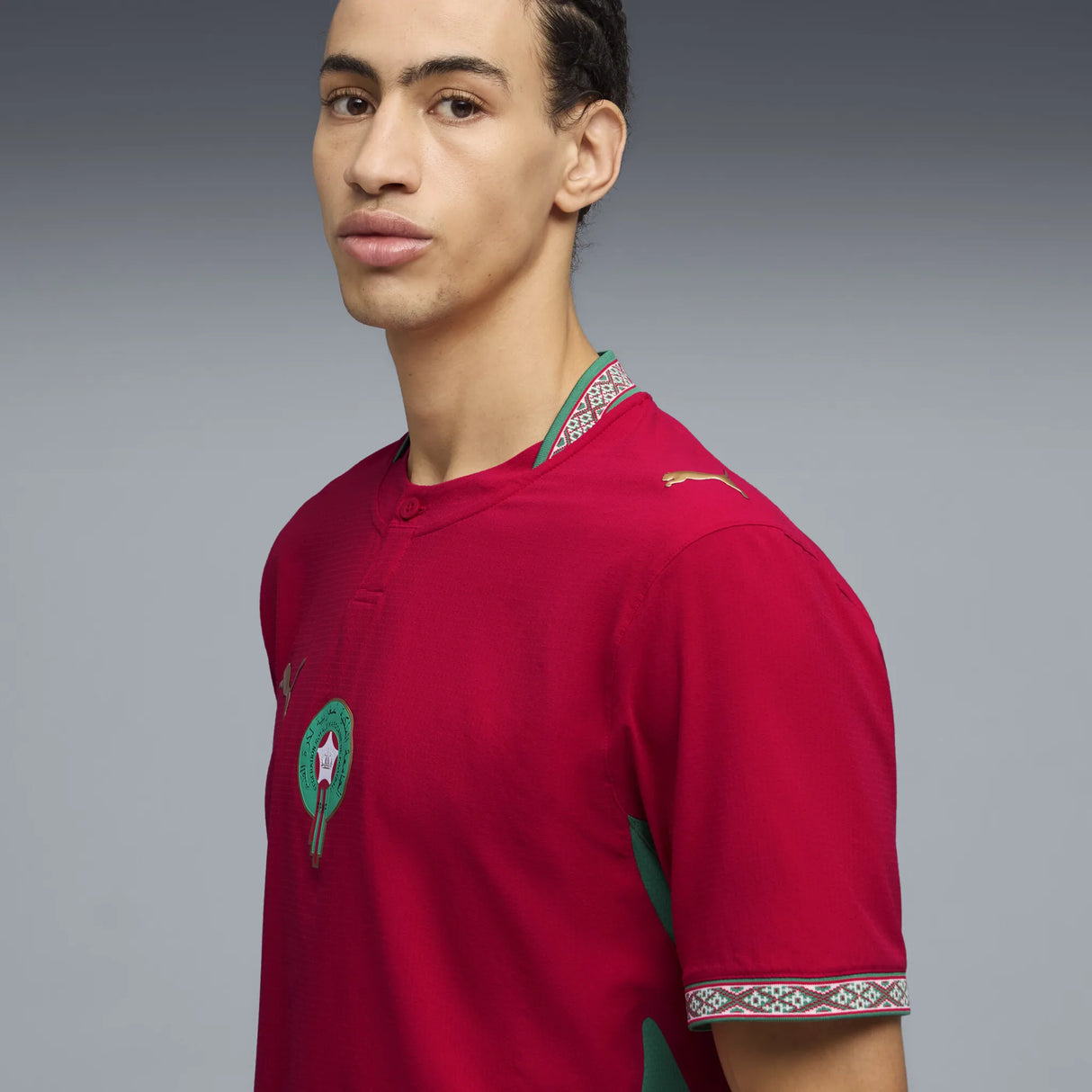 Puma Morocco Authentic Jersey Home 2026 - Fast Red / Victory Gold