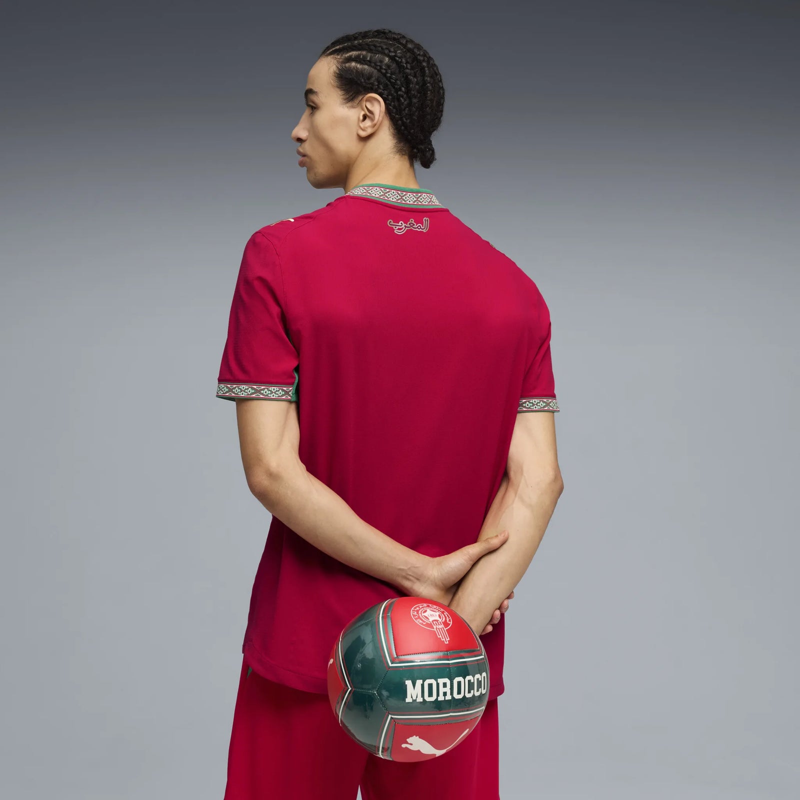 Puma Morocco Authentic Jersey Home 2026 - Fast Red / Victory Gold