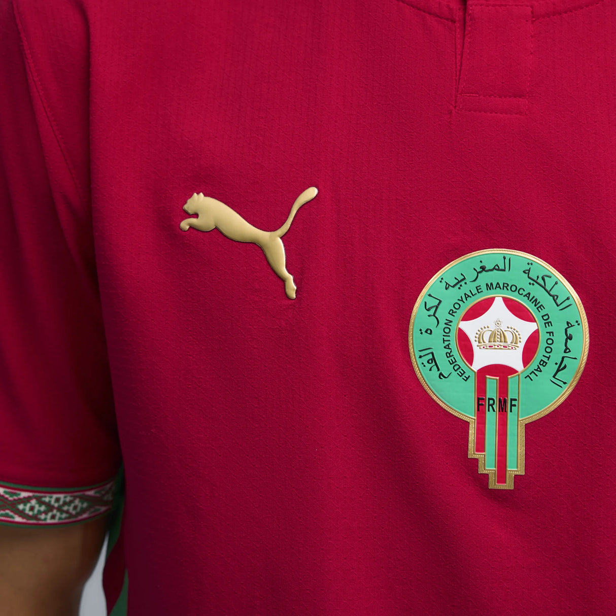 Puma Morocco Authentic Jersey Home 2026 - Fast Red / Victory Gold