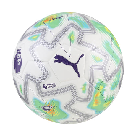 Puma Orbita Match Premier League Thrill FIFA Quality Soccer Ball - Puma White / Multicolor
