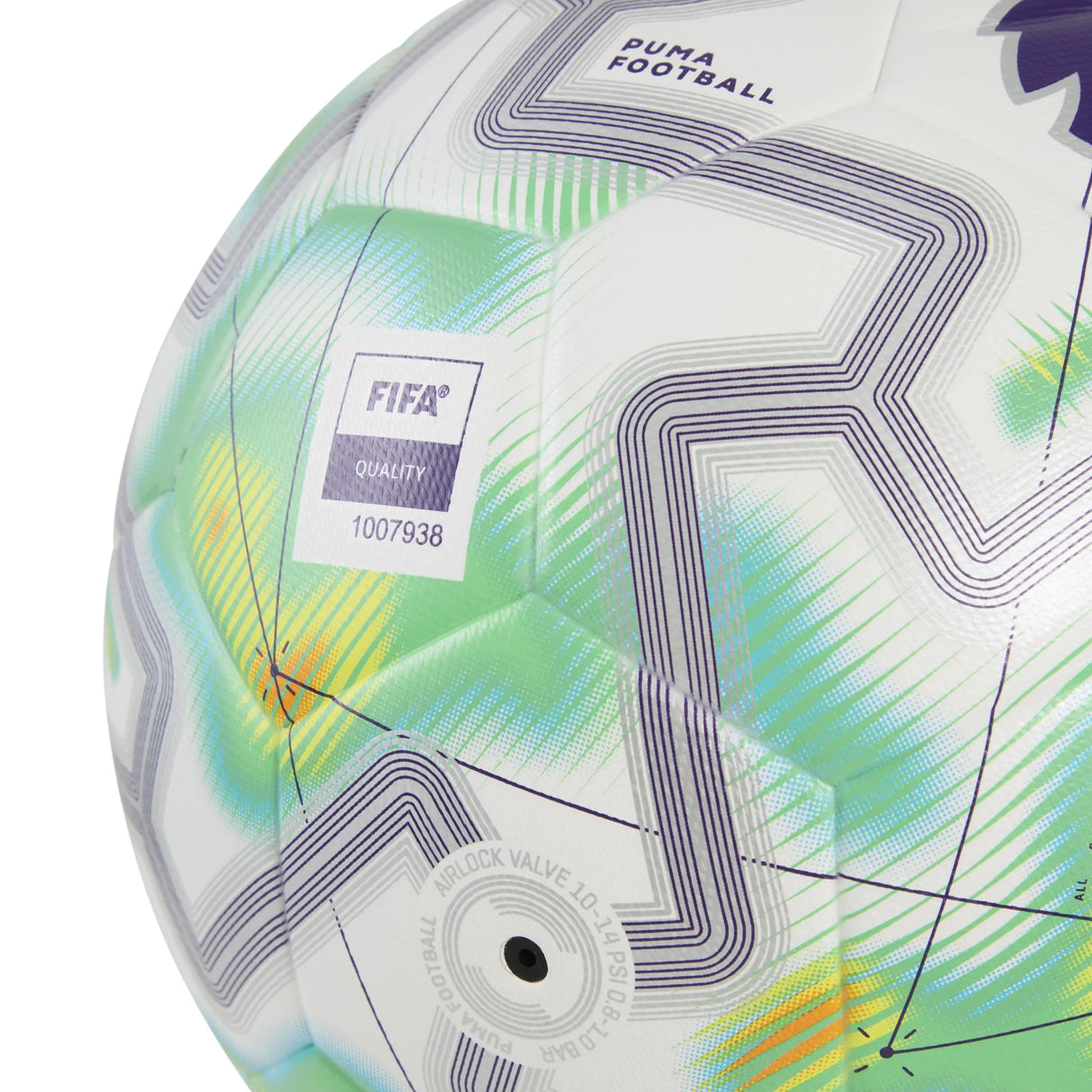 Puma Orbita Match Premier League Thrill FIFA Quality Soccer Ball - Puma White / Multicolor