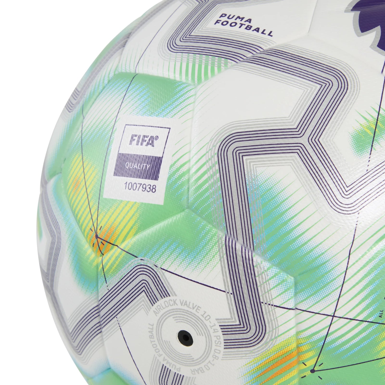 Puma Orbita Match Premier League Thrill FIFA Quality Soccer Ball - Puma White / Multicolor