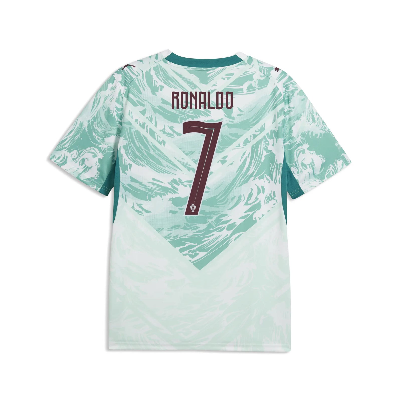 Puma Portugal Away Ronaldo Jersey Men 2026 - Puma White / Green Lagoon