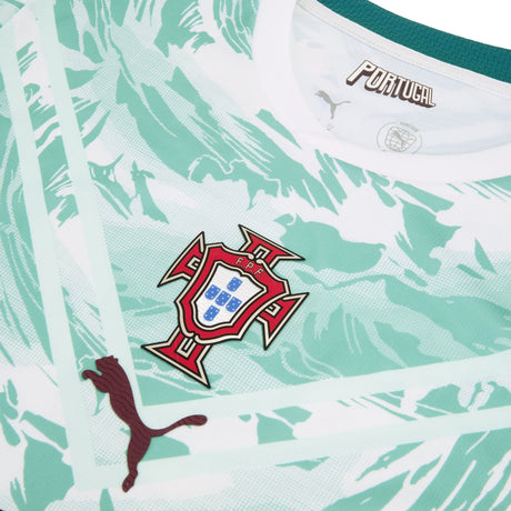 Puma Portugal Away Ronaldo Jersey Men 2026 - Puma White / Green Lagoon