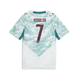 Puma Portugal Away Ronaldo Jersey for Kids 2026 - Puma White / Green Lagoon