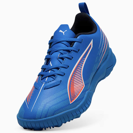 Puma Ultra 6 Play TT chaussures de soccer turf junior empeigne - Ultra Blue / White / Glowing Red