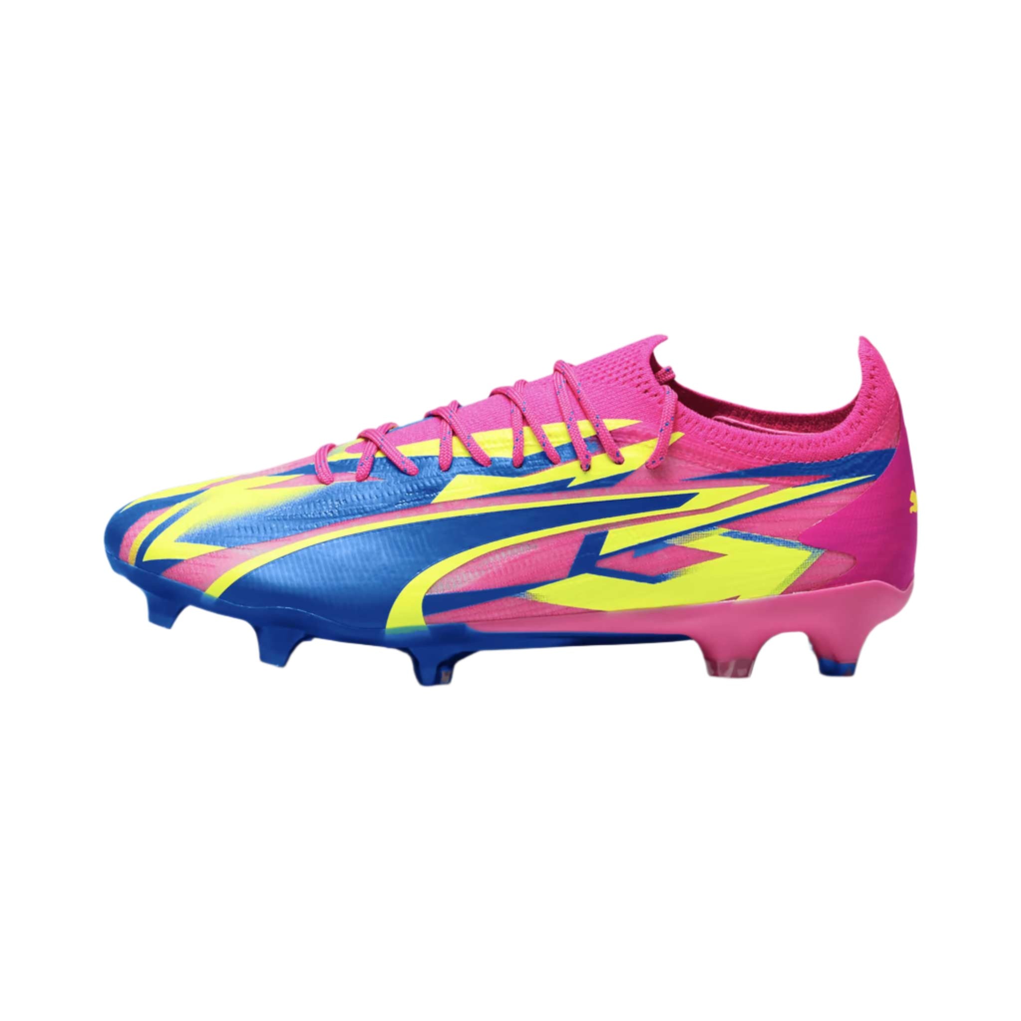 Puma Ultra Ultimate Energy FG/AG soccer shoes Pink / Ultra Blue / Yellow  Alert / 7