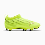 Puma Ultra 6 Match FG/AG Junior Soccer Shoes - Yellow Alert / Puma Black / Glowing Red / Lime Squeeze