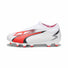 Puma Ultra Match LL FG/AG chaussures de soccer à crampons junior - Puma White / Fire Orchid