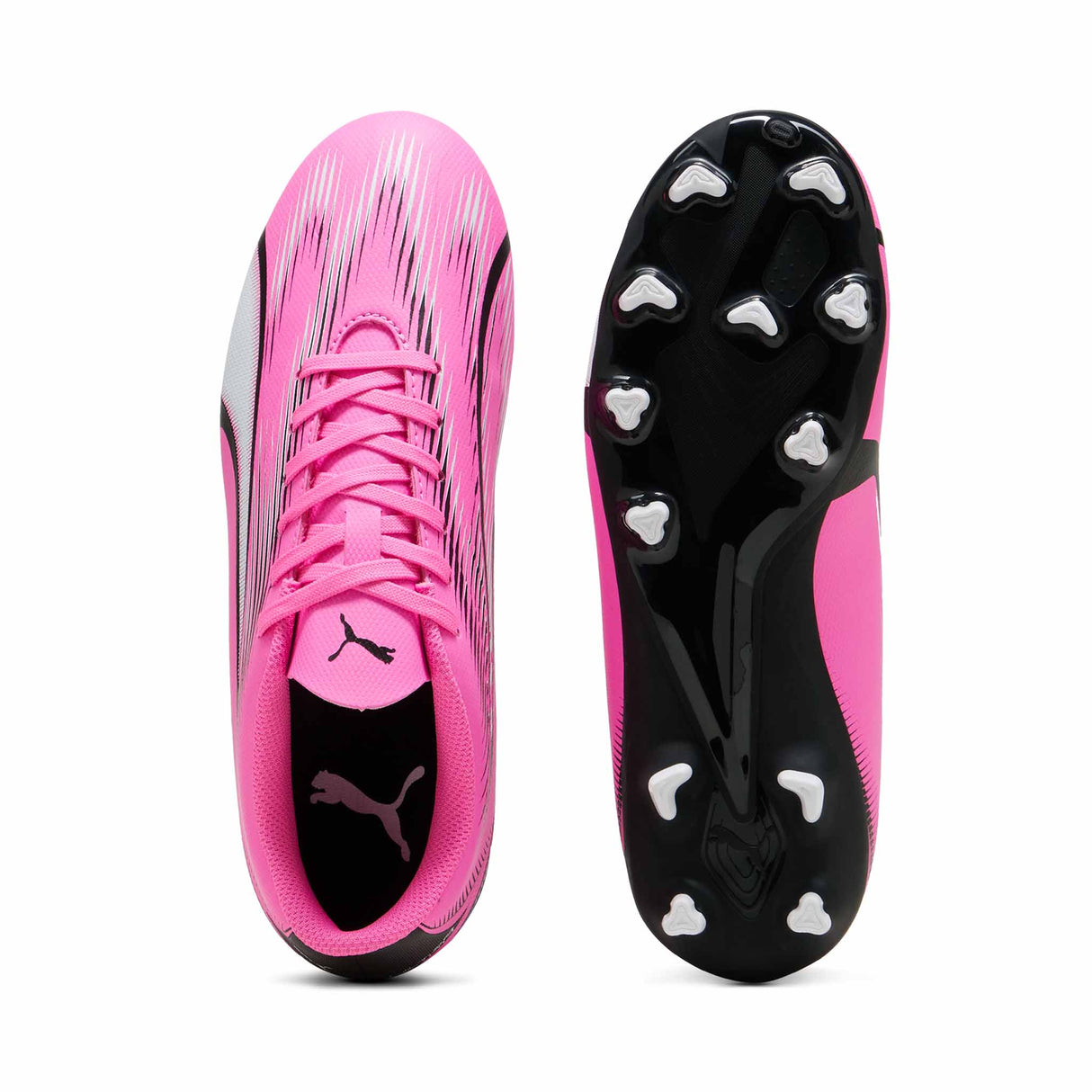 Puma Ultra Play FG/AG chaussures de soccer à crampons junior - Poison Pink / Puma White / Puma Black