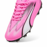 Puma Ultra Play FG/AG chaussures de soccer à crampons junior - Poison Pink / Puma White / Puma Black