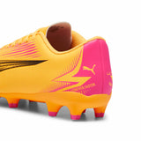 Puma Ultra Play FG/AG chaussures de soccer à crampons junior talon - Sun Stream/PUMA Black/Sunset Glow