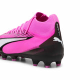 Puma Ultra Pro FG/AG chaussures de soccer à crampons junior - Poison Pink / Puma White / Puma Black