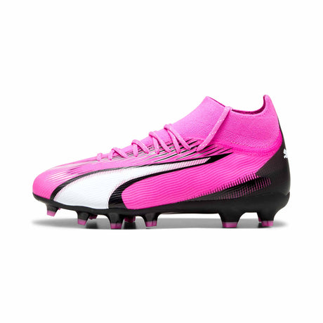 Puma Ultra Pro FG/AG chaussures de soccer à crampons junior - Poison Pink / Puma White / Puma Black