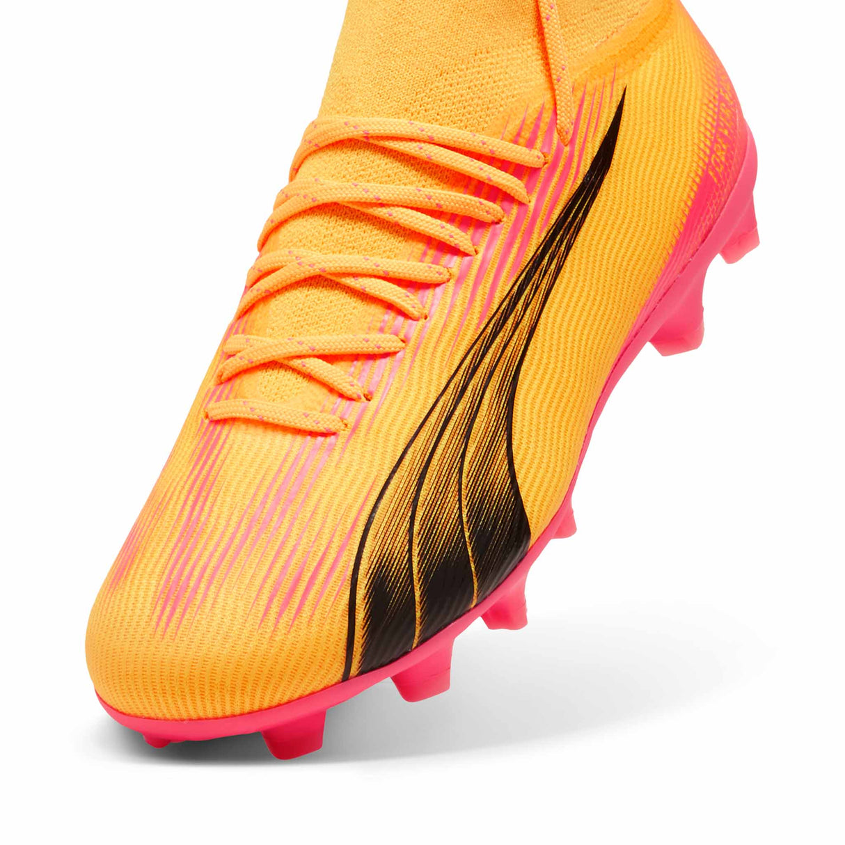 Puma Ultra Pro FG/AG chaussures de soccer à crampons junior pointe - Sun Stream/PUMA Black/Sunset Glow