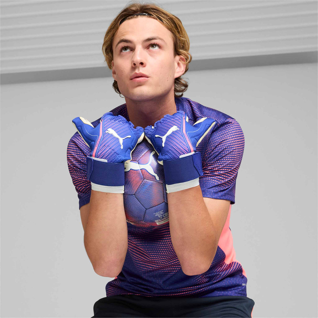 Puma Ultra Ultimate Hybride Gants de gardien de but - Lapis Lazuli / Sunset Glow