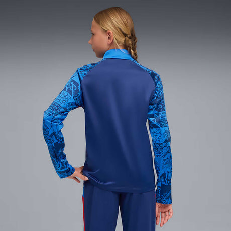 Puma Neymar Jr Playmaker 1/4 zip chandail pour enfants - Blazing Blue / PUMA White / Ultra Blue