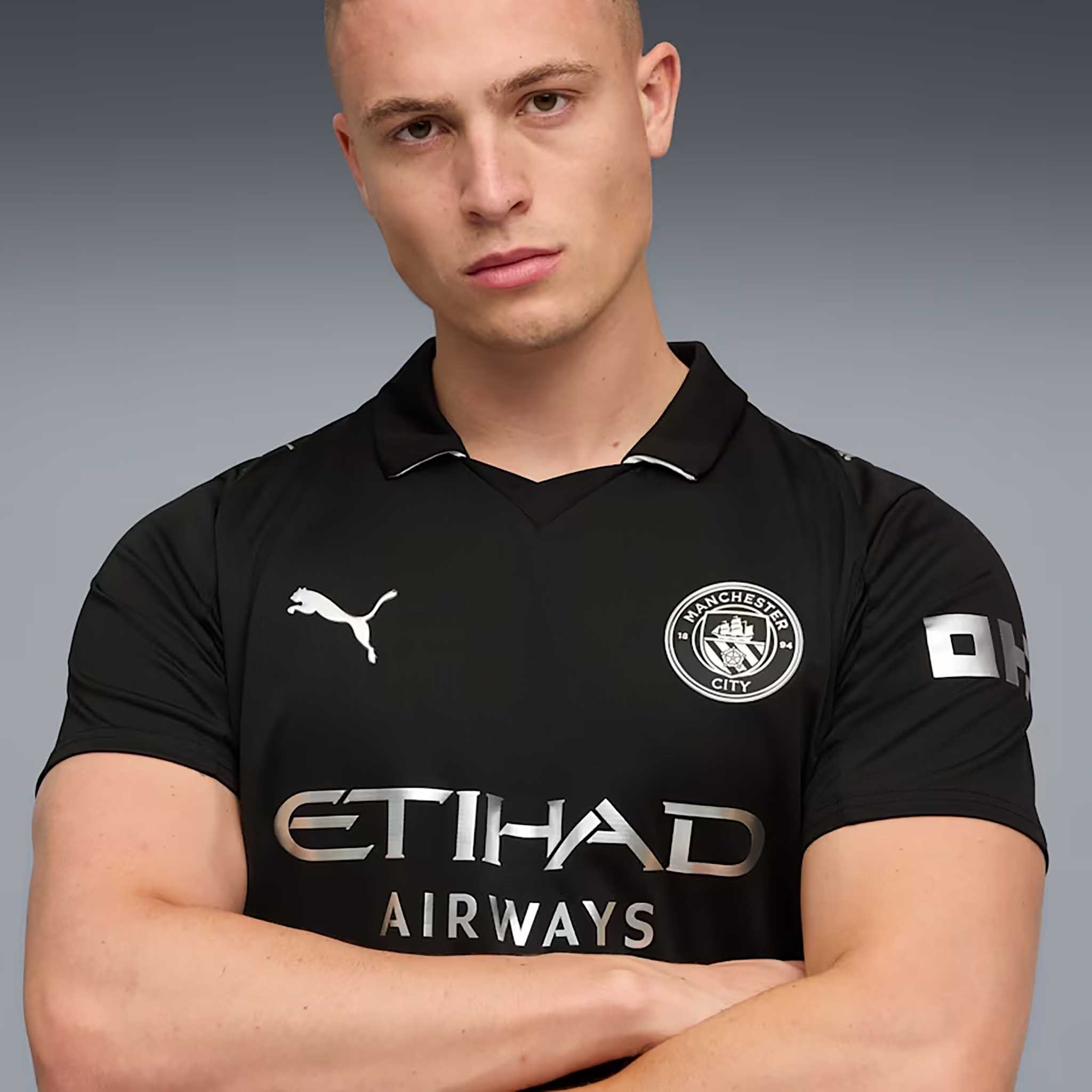 PUMA ETIHAD AIRWAYS 黒シャツL Manchester City 25/26 Away Jersey Men | Puma Official Soccer Kit