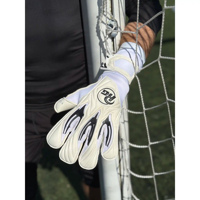 RG Goalkeeper Gloves Aspro 26-27 gants de gardien de but soccer - Blanc / Noir