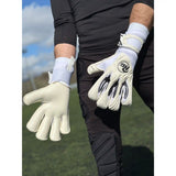 RG Goalkeeper Gloves Aspro 26-27 gants de gardien de but soccer - Blanc / Noir