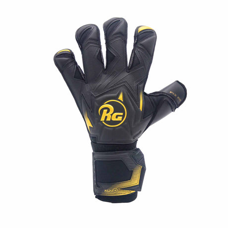 RG Aspro Blackout gants de gardien de but de soccer - Noir / Or