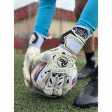 RG Goalkeeper Gloves Aspro gants de gardien de but de soccer - Blanc / Noir
