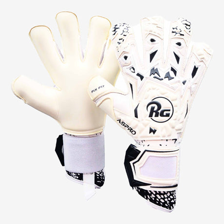 RG Goalkeeper Gloves Aspro gants de gardien de but de soccer - Blanc / Noir