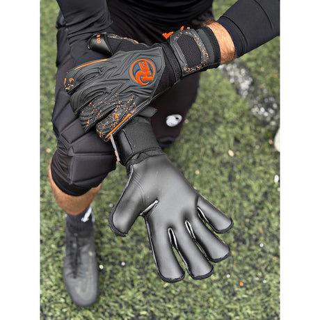 RG Goalkeeper Gloves Aspro Blackout 26-27 - Black / Orange