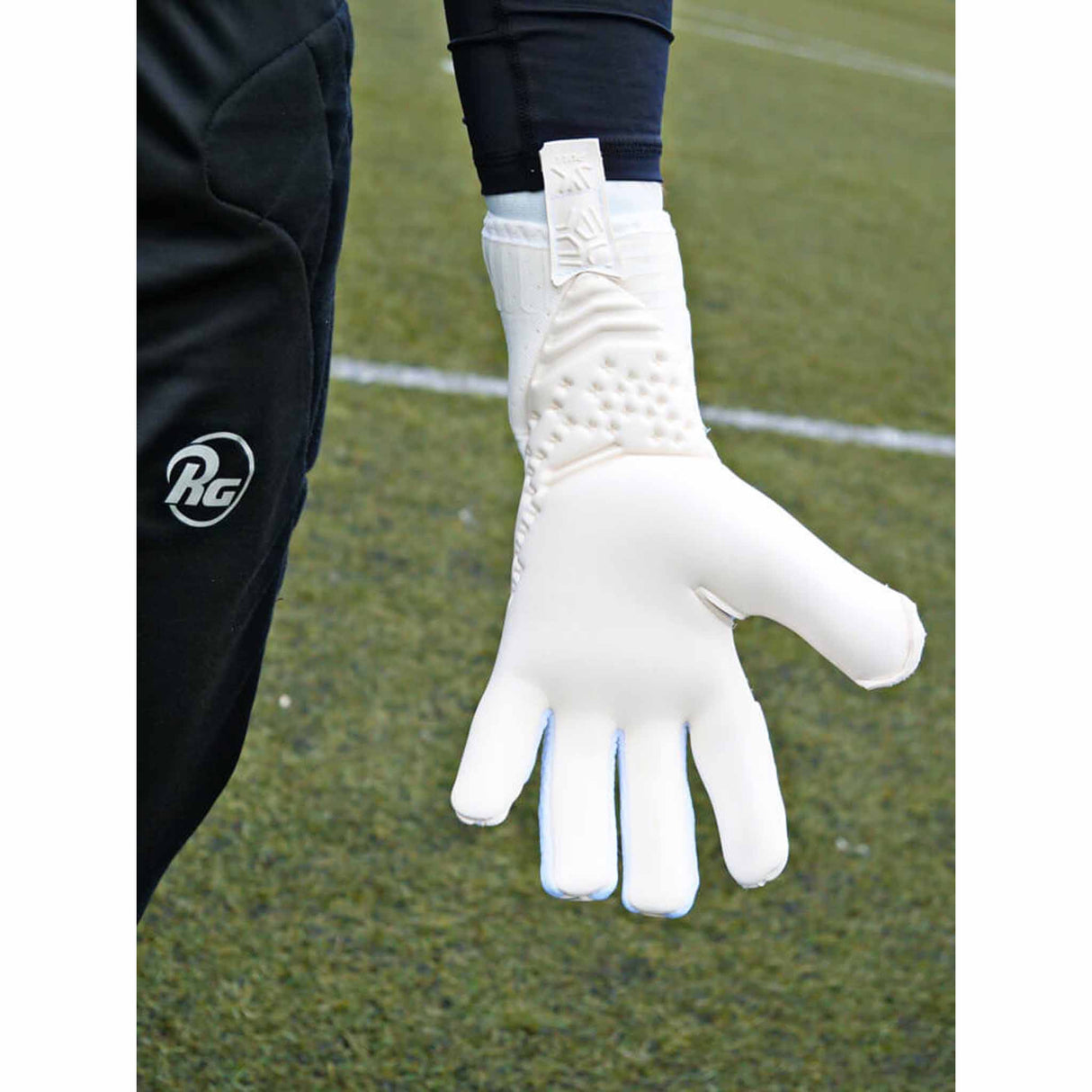 RG Goalkeeper gloves Aversa gants de gardien de but de soccer - Blanc