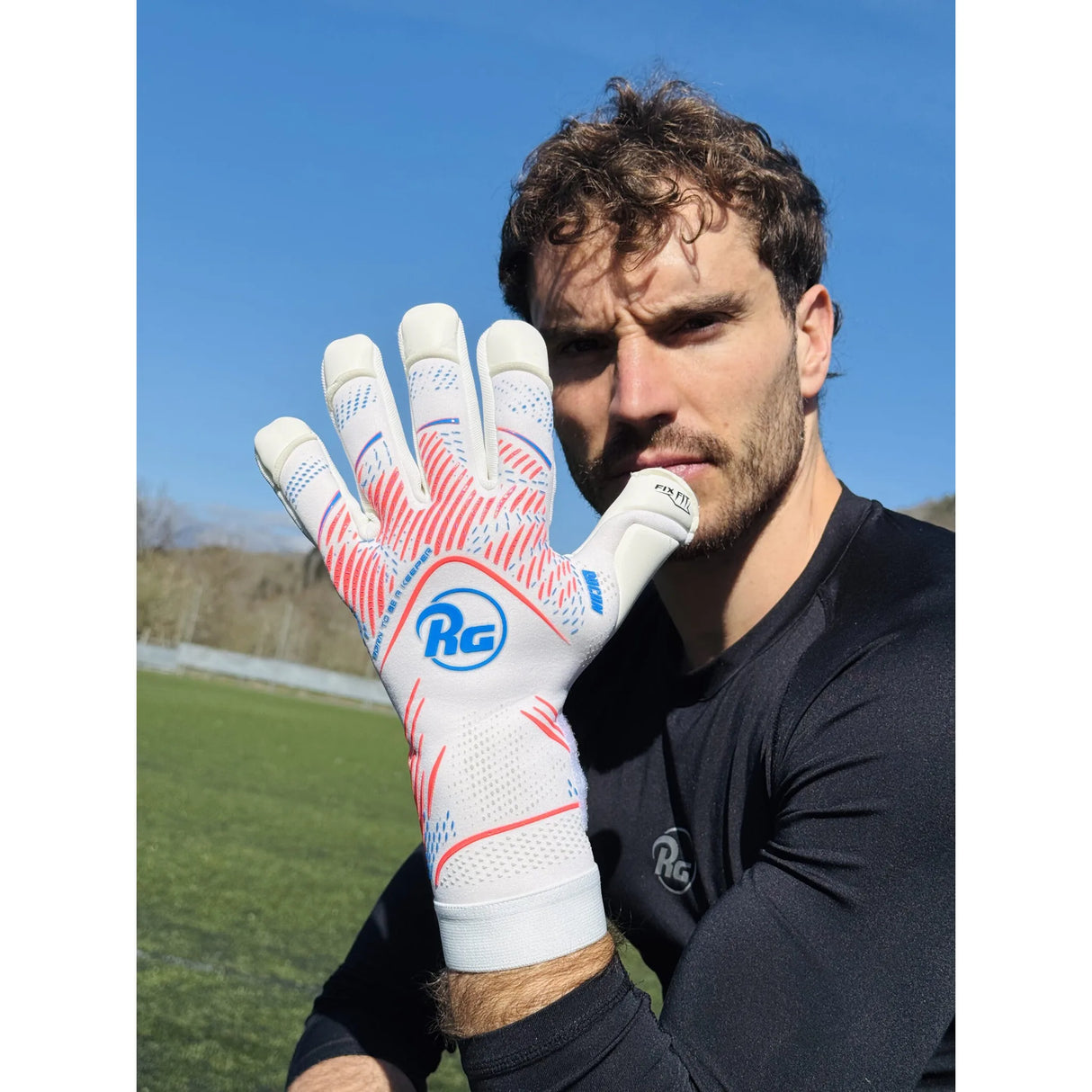RG Goalkeeper Gloves Bacan 26-27 - White / Pink