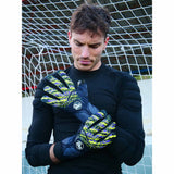 RG Goalkeeper gloves Toride Replica gants de gardien de but de soccer - Noir / Jaune / Mauve