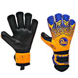 RG Goalkeeper gloves Tuanis Replica gants de gardien de but de soccer - Orange / Bleu