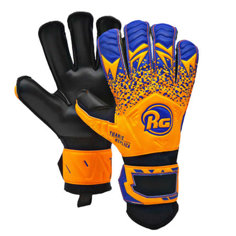 RG Goalkeeper gloves Tuanis Replica gants de gardien de but de soccer - Orange / Bleu