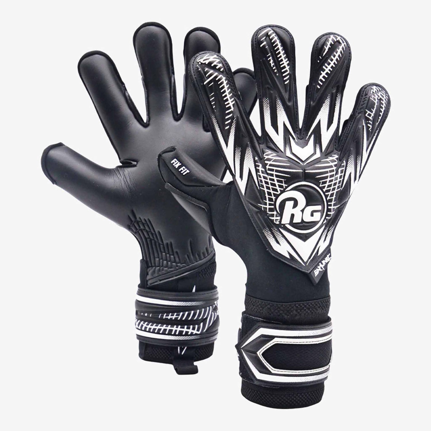 RG Goalkeeper gloves RG Goalkeeper Gloves Samurai Blackout CHR gants de gardien de but de soccer
