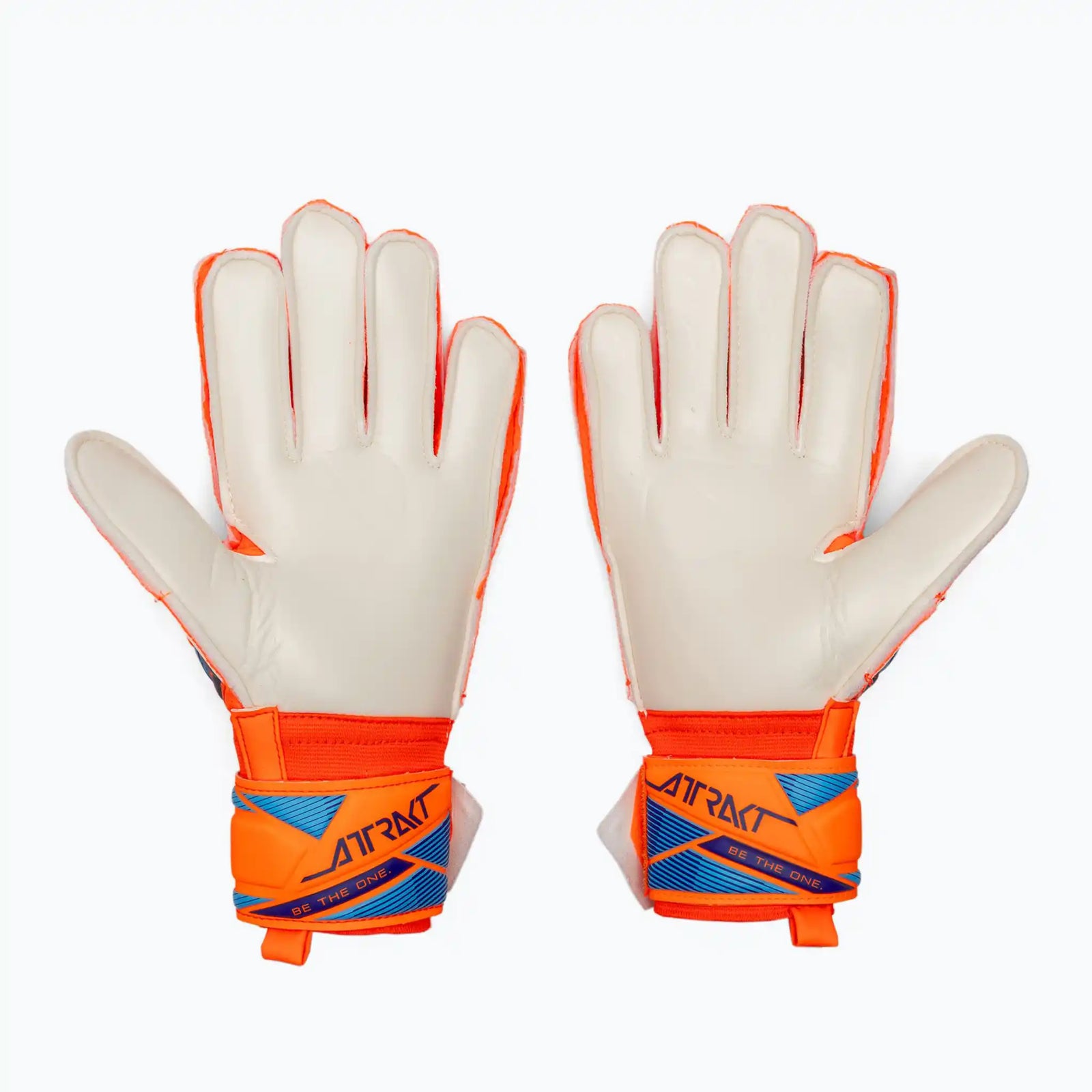 Reusch Attrakt Solid gants de gardien de soccer - Shocking Orange / Blue