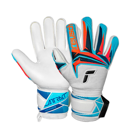 Reusch Attrakt Advance gants de gardien de but de soccer - White / Light Blue