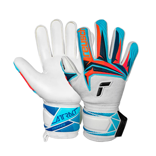 Reusch Attrakt Advance gants de gardien de but de soccer - White / Light Blue