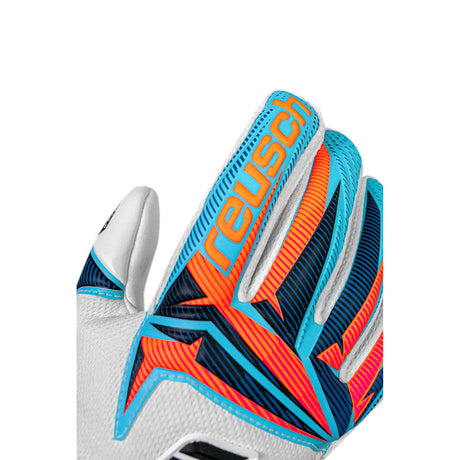 Reusch Attrakt Advance gants de gardien de but de soccer - White / Light Blue