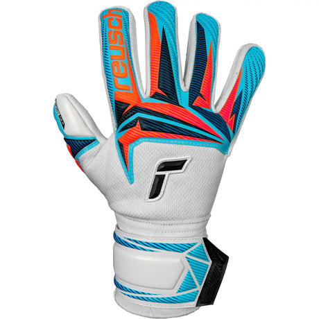 Reusch Attrakt Advance gants de gardien de but de soccer - White / Light Blue