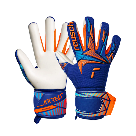 Reusch Attrakt Freegel Advance gants de gardien junior - Sharp Blue / Shocking Orange