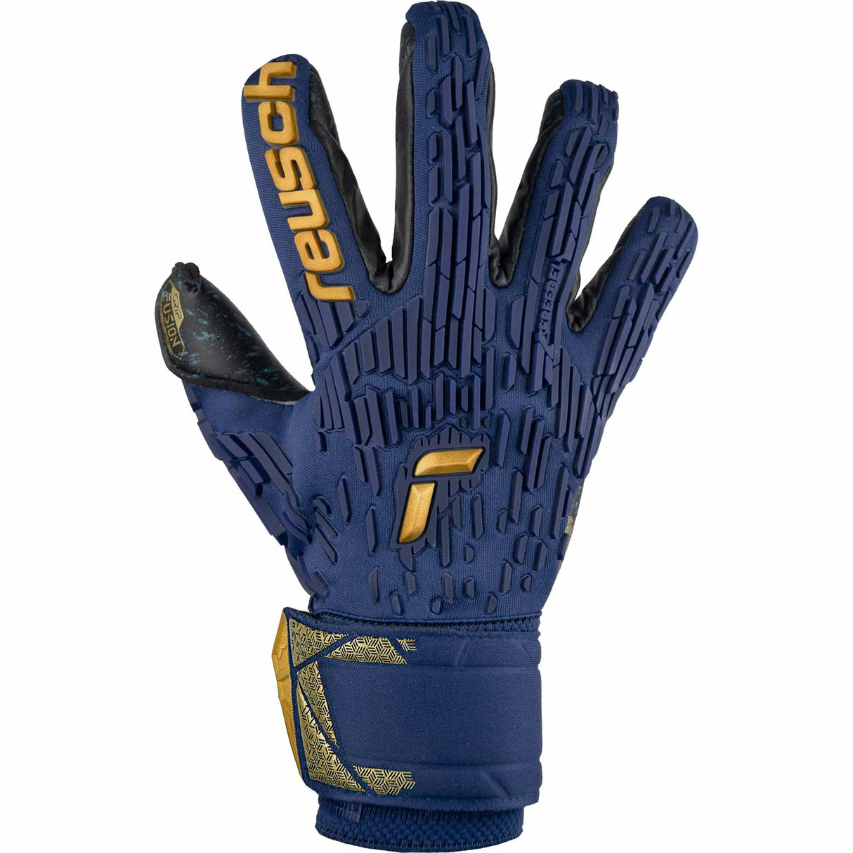 Reusch Attrakt Freegel Fusion Goaliator gants de gardien de soccer - Bleu / Or